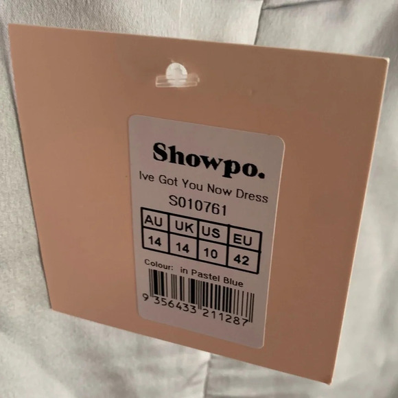 Showpo I’ve Got You Now Dress Pastel Blue Sz 10 NWT - Picture 4 of 5